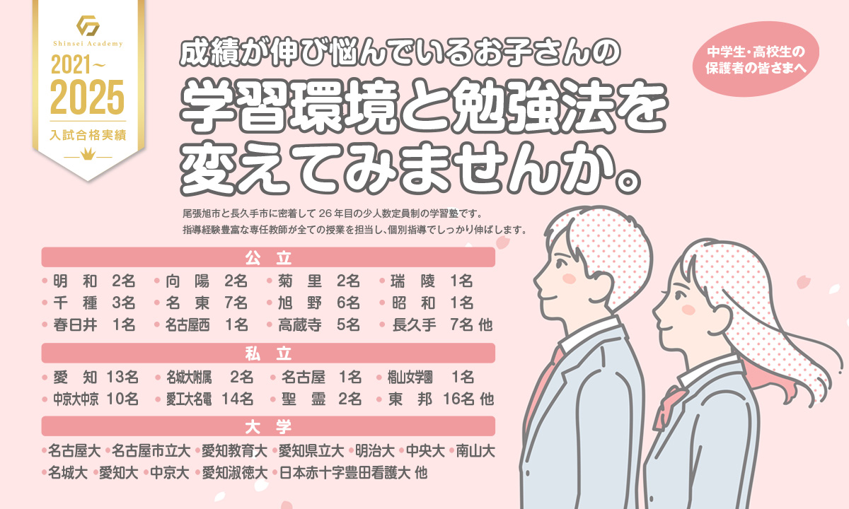 新生アカデミー入試合格実績